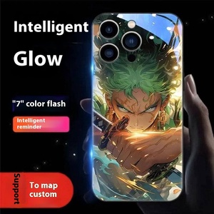 Mới Nhất Cuộc Gọi Nhấp Nháy Điện Thoại Di Động Trường Hợp Âm Nhạc Bằng Giọng Nói Điều Khiển Ánh Sáng Phát Ra Trường Hợp Hoạt Hình Glass Trường Hợp Đối Với <span class=keywords><strong>iPhone</strong></span> 13 14 15Promax - Product Image 5