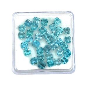 อัญมณีคริสตัลทรงแปดเหลี่ยมสีน้ำเงินทำด้วยมือหลวมสำหรับทำเครื่องประดับ - Product Image 1
