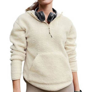 Sweat à capuche à fermeture éclair 1/4 en coton 100% de haute qualité pour homme, streetwear décontracté d'automne - Product Image 3