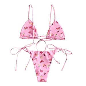 2025 conjunto de Bikini de 2 piezas de moda para mujer ropa de playa traje de baño cómodo de alta calidad precio razonable conjunto de Bikini de mujer OEM - Product Image 2