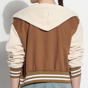 Veste universitaire avec écussons personnalisés pour femmes Veste de baseball Letterman Corps en laine et manches en cuir véritable Veste de basket-ball unisexe - Product Image 5