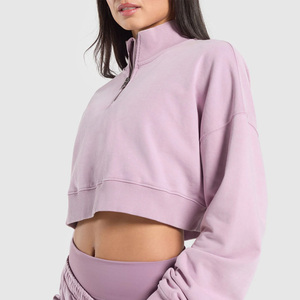 Fabricante OEM sudadera para mujer ajuste personalizado con logotipo de marca de tela transpirable y ropa de moda de etiqueta privada - Product Image 2