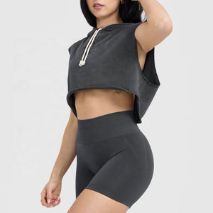 Sweat-shirts pour femmes à manches longues décontractés, nouvelle arrivée, surdimensionnés, en polyester/coton lourd, couleur personnalisée, épaules tombantes, hiver - Product Image 3