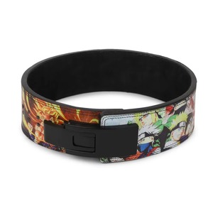 Cinturón de levantamiento de pesas de Fitness de piel de vaca con nubes azules y blancas, informal de longitud personalizada con palanca de doble orificio para hebilla para hombres y mujeres - Product Image 1