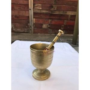 Mortero de Color dorado de latón de diferentes tamaños con juego de mortero para especias, trituración de ajo, herramienta para hierbas y especias, trituración a los precios más bajos - Product Image 5