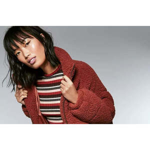 Giacca Puffer Slim da Donna Kit Sky in Sherpa, Arancione Scuro, Taglia Media, Impermeabile, Lunga, Casual, in Nylon e Piuma per Inverno e Primavera - Product Image 2