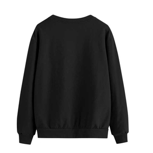 Nouveau design, sweat-shirt en coton de couleur unie, vente en gros, sweat-shirt à col rond pour femmes, meilleure vente - Product Image 3