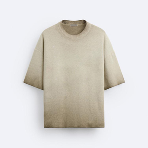 Camisa de Hombre Estilo Urbano, Corte Holgado, Hombros Caídos, Efecto Desgastado, Lavado Vintage, Estilo Casual, Oversize - Product Image 5