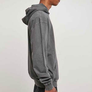 Sweat à capuche pour homme sur mesure OEM, qualité supérieure, coupe confortable, léger, doublure en coton/polyester, motif uni, idéal pour l'hiver - Product Image 4