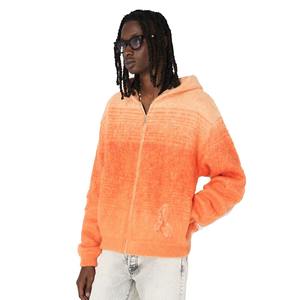 2025 à la mode personnalisé fermeture éclair Mohair sweats à capuche vêtements d'hiver sweats à capuche décontracté Oem conception surdimensionné laine tricoté hommes Mohair sweats à capuche - Product Image 1