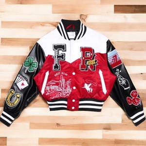 Chaqueta universitaria para chaquetas de béisbol personalizadas para mujer, chaquetas Letterman personalizadas para mujer, chaquetas Varsity para mujer en blanco al por mayor - Product Image 1