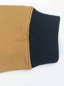 Men's High-quality Cotton Crew Neck French Terry Warm <b>Striped</b> Sweatshirt Customized Shoulder Drop Oversize Custom Printed - Product Image 4