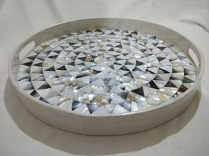 La mejor cocina y Mesa para el hogar exigente, bandeja para servir con incrustaciones de hueso de alta calidad, acabado hecho a mano, tamaño personalizado para forma rectangular - Product Image 6