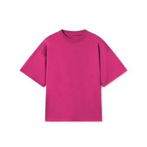 300 GSM เสื้อยืดผู้ชายโอเวอร์ไซส์ผ้าคอตตอนออร์แกนิก100% เสื้อแนวสตรีทระบายอากาศสีชมพูพรีเมี่ยมน้ำหนัก240กรัม - Product Image 1
