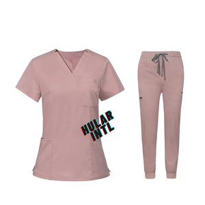 Tenues d'infirmières, ensembles d'hôpitaux, blouses médicales unisexes, uniformes d'infirmières en tissu peigné Spandex/Polyester - Product Image 6