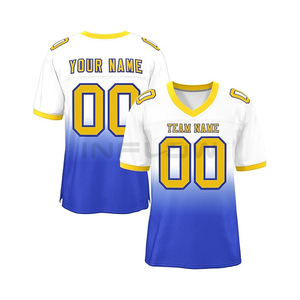 Maillots de football américain cousus de style nouveau, en gros, fabriqués en Chine, à manches courtes, respirants, grande taille - Product Image 5