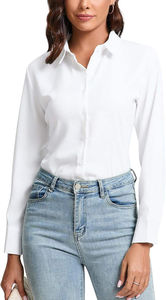 Chemisiers de bureau professionnels classiques pour femmes, tissu sergé, anti-froissement, vêtements de travail pour toutes les saisons - Product Image 2