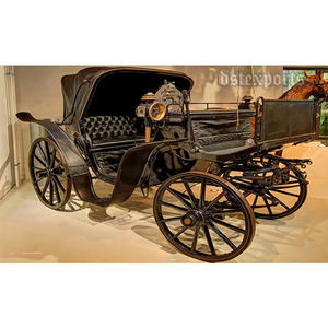 Carruaje tirado por caballos estilo rey Maharaja Aire acondicionado tradicional Carruaje tirado por caballos de oro negro real - Product Image 6