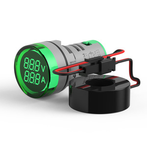 AC50-500V 2-100a kỹ thuật số Volt Ampe chỉ số ánh sáng Mini 22mm Volt Ampe Vòng LED hiển thị kép điện áp và Đồng hồ đo hiện tại - Product Image 5