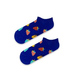 Chaussettes colorées en nylon et soie à motif fraise, respirantes, brodées, légères, taille unique, pour usage quotidien, personnalisables - Product Image 1