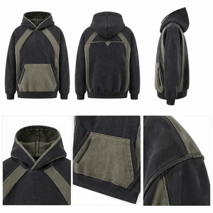Sudadera con Capucha y Cremallera Estructurada de Mezcla de Algodón Premium para Fabricación de Ropa, Venta al por Mayor, Diseño Personalizado OEM - Product Image 1