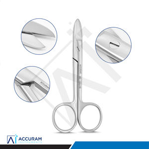 Ciseaux à bord dentelé Bee Bee 11 cm, instrument chirurgical médical droit pour usage clinique, hospitalier et de laboratoire - Product Image 2