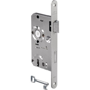 Mortise <b>Lock</b> for Interior Doors Silver Zinc Die-Cast Class 1 215 BB 20/55/72/8mm DIN Right Rounded - Product Image 1