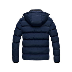 Mode hiver à capuche coton grande taille coupe-vent bulle veste zippée à manches longues à capuche vers le bas Puffer épissage vol hommes veste - Product Image 4