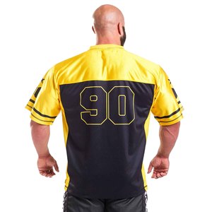 Jersey de fútbol americano para hombre amarillo negro Color número Transferencia de Calor impreso cómodo duradero jersey de secado rápido - Product Image 2