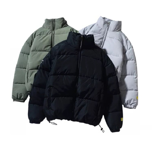 Veste coupe-vent pour homme en toile respirante à séchage rapide avec logo personnalisé, noire, à capuche, d'hiver, rembourrée, avec doublure en laine - Product Image 3