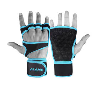 Guantes de entrenamiento cruzado de cuero de tamaño adulto al por mayor equipo protector de fitness para uso en el gimnasio - Product Image 1