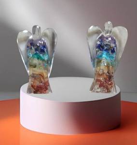 Sept Chakras faits à la main Bonde Chakra Orgone Cristaux Deux pouces Anges Guérison Pierre Précieuse Orgonite par Chakra - Product Image 1