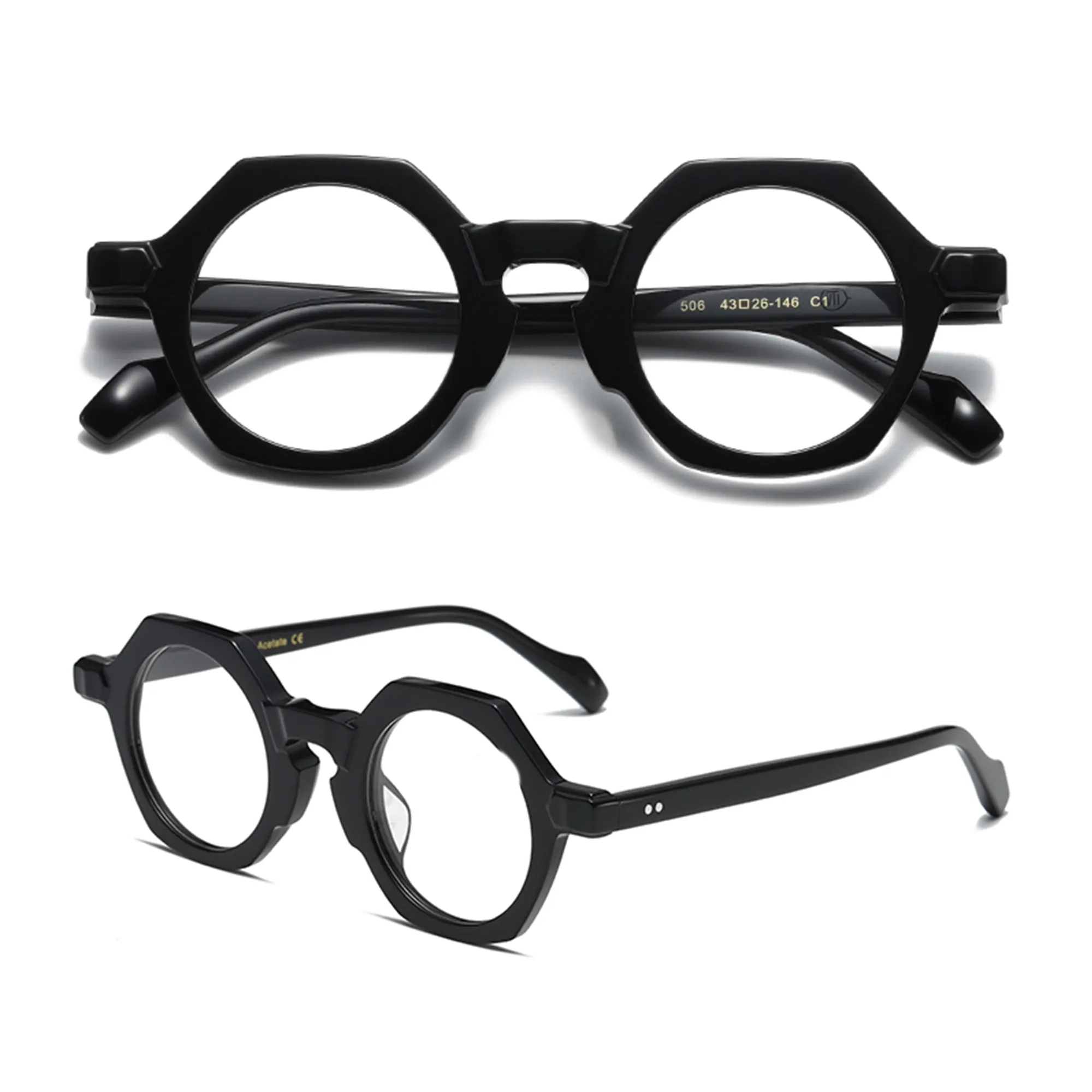 Figroad Brillen modische Acetatrahmen Brillen Anti-Blaulicht-Optischer Rahmen Damenbrille Großhandel