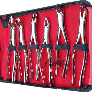 Article de vente chaud Ensemble en acier inoxydable de qualité supérieure de pinces pour adultes d'extraction dentaire Ensemble dentaire molaire inférieure supérieure Instruments chirurgicaux - Product Image 5