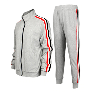 Veste et pantalon pour hommes, survêtement pour hommes, ensemble 2 pièces décontracté, survêtements de sport de couleur unie - Product Image 6