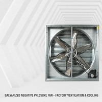Ventilateur d'extraction mural galvanisé à pression négative avec volets à gravité pour atelier, serre, hangar d'élevage