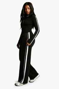 กางเกงวอร์มผ้าคอตตอนผ้าโพลีเอสเตอร์สำหรับผู้หญิงกางเกงผ้าฟลีซเอวสูงสำหรับฤดูหนาว - Product Image 3