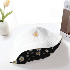 หมวกแก๊ปปกป้องแสงแดดสองด้านลายดอกเดซี่ขนาดเล็กหมวกตกปลาผ้าฝ้ายอเนกประสงค์หมวกนักเรียนยีนส์สำหรับล้างกลางแจ้ง - Product Image 4