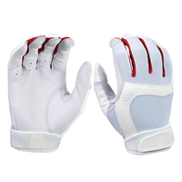 Gants de frappe légers en cuir pour softball et baseball, perforés, respirants, avec fermeture auto-agrippante, ambidextres, pour l'entraînement