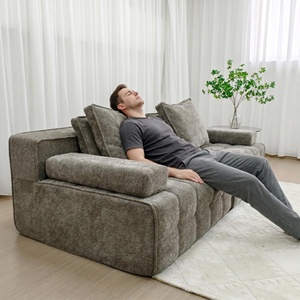 Canapé modulaire emballé sous vide, trois places, en chenille premium, pour salon, assise profonde, design sectionnel, gain de place - Product Image 6