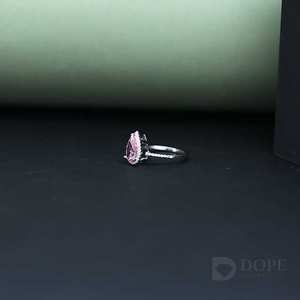 Anillo elegante de oro fino de 14 quilates para mujer, impresionante piedra de color rosa para bodas y fiestas, añade un toque de sofisticación y encanto - Product Image 4