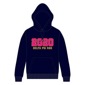 Coton Poly marine Delta Psi Rho sororité pull à capuche année fondatrice 2020 vie grecque vêtements doux confortable tenue décontracté - Product Image 1