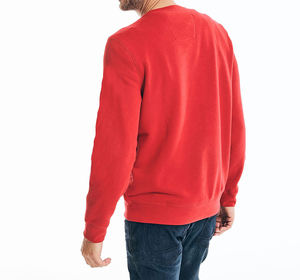 Venta al por mayor 100% poliéster cuello redondo sudaderas personalizado Color sólido bordado y técnicas de cuentas servicio OEM para hombres - Product Image 4