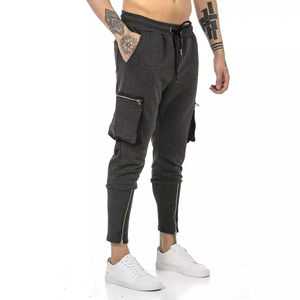 Pantalones de chándal Cargo negros para hombre, ropa informal de estilo Hip Hop, pantalones de chándal con cierre de cordón, cintura media, nueva marca de verano - Product Image 1
