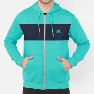 <b>Top</b> Fashion 100% Cotton Zipper Hoodies Men Winter Solid Pattern High Quality Breathable Plain Dyed Silk Screen Printing <b>Low</b> MOQ - Product Image 1