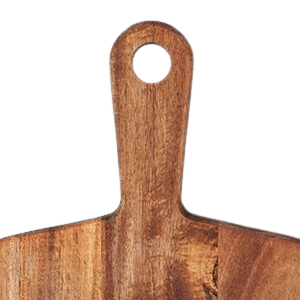 TAIMARS-Tabla grande de cortar de madera de acacia, con mango de bambú y logotipo láser, elegante bandeja de madera para servir en la cocina, no apta para lavavajillas - Product Image 3