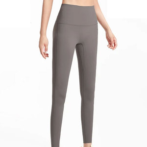 Leggings de fitness taille haute élastiques pour femme, nouveau design, respirants, décontractés, en coton/fibre de bambou, longueur genou, tricotés - Product Image 2
