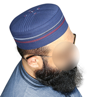 Cappello Islamico Kamal Kufi di Alta Qualità in Stile Turco, Leggero, in Poliestere, Lavorato a Mano, con Ricamo Unico per Uomo - Collezione Primavera