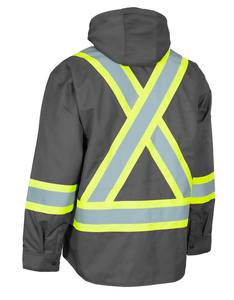 Wholesale custom <b>hi</b> <b>vis</b> safety jackets logo printing work wear smart safety jackets with reflective strips Made in Pakistan - Product Image 2