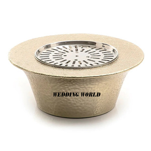 Fabricant et exportateur de métal Dallah chauffe-pot à café fait à la main de haute qualité forme ronde luxe nouveau chauffage Dua en métal - Product Image 3